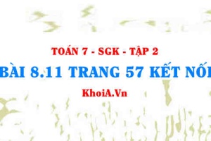 Bài 8.11 trang 57 Toán 7 Kết nối tri thức Tập 2
